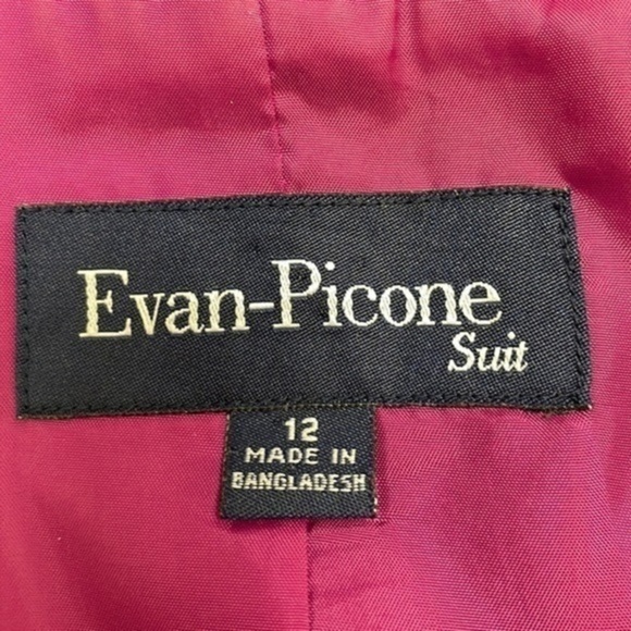 Evan-Picone Suit Dark Gray Pin Stripe Blazer, Size 12 - Picture 9 of 11